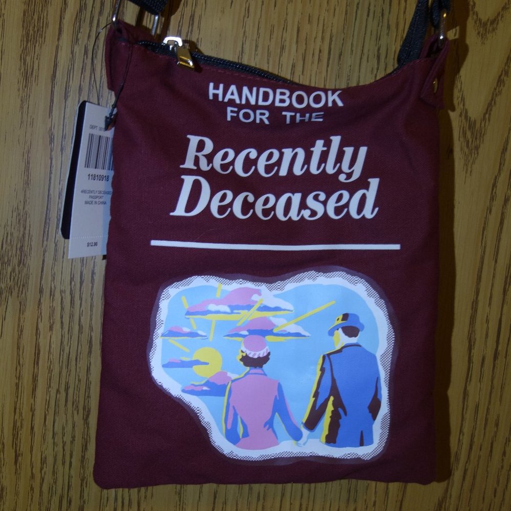 Beetlejuice themed corssbody